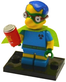 LEGO colsim2-6 Fallout Boy Milhouse, The Simpsons, Series 2 (Complete Set with Stand and Accessories)