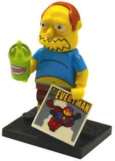 LEGO colsim2-7 Comic Book Guy, The Simpsons, Series 2 (Complete Set with Stand and Accessories)