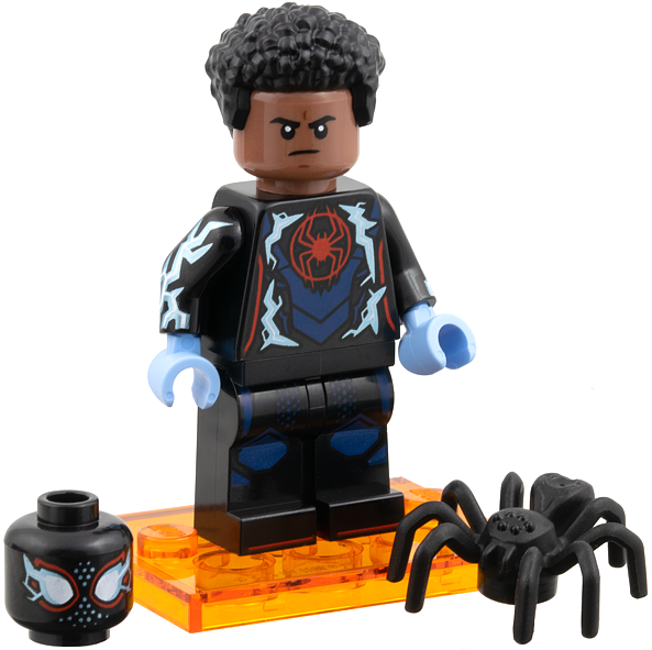 LEGO colspi Miles Morales / Spider-Man, Spider-Man Across the Spider-Verse (Complete Set with Stand and Accessories)
