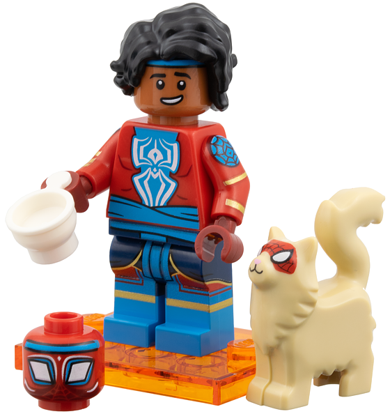 LEGO colspi-6 Pavitr Prabhakar / Spider-Man India, Spider-Man Across the Spider-Verse (Complete Set with Stand and Accessories)