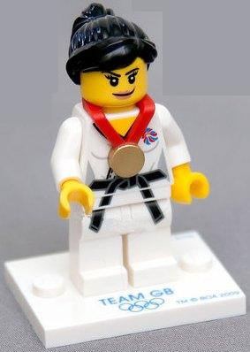 LEGO coltgb-4 Judo Fighter, Team GB (Complete Set with Stand and Accessories)