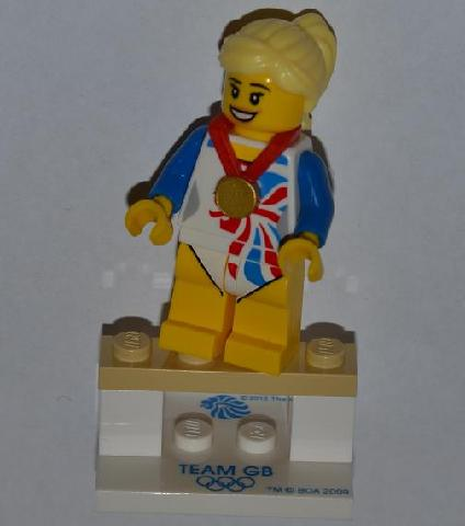 LEGO coltgb-6 Flexible Gymnast, Team GB (Complete Set with Stand and Accessories)