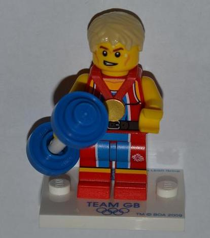 LEGO coltgb-7 Wondrous Weightlifter, Team GB (Complete Set with Stand and Accessories)