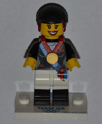 LEGO coltgb-8 Horseback Rider, Team GB (Complete Set with Stand and Accessories)
