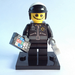 LEGO coltlm-7 Scribble-Face Bad Cop, The LEGO Movie (Complete Set with Stand and Accessories)