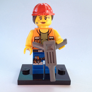 LEGO coltlm-9 Gail the Construction Worker, The LEGO Movie (Complete Set with Stand and Accessories)