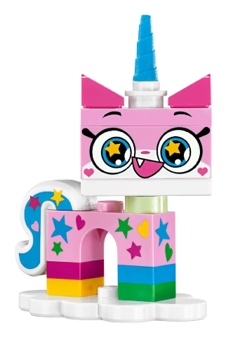 LEGO coluni1 Rainbow Unikitty, Unikitty!, Series 1 (Complete Set with Stand)