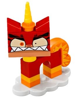 LEGO coluni1-2 Angry Unikitty, Unikitty!, Series 1 (Complete Set with Stand)