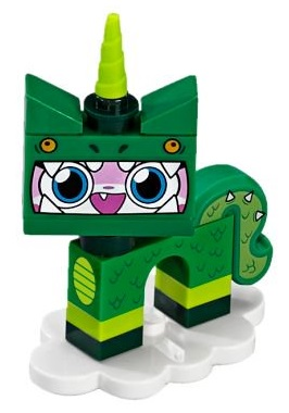 LEGO coluni1-4 Dinosaur Unikitty, Unikitty!, Series 1 (Complete Set with Stand)