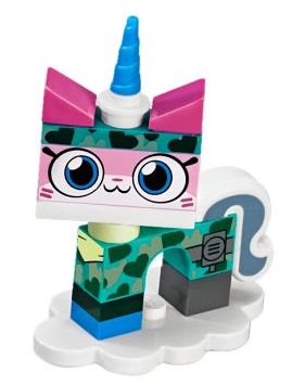 LEGO coluni1-8 Camouflage Unikitty, Unikitty!, Series 1 (Complete Set with Stand)