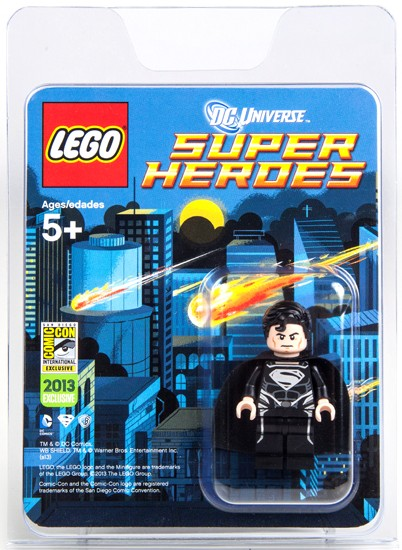 LEGO comcon029 Superman in Black Costume - San Diego Comic-Con 2013 Exclusive blister pack