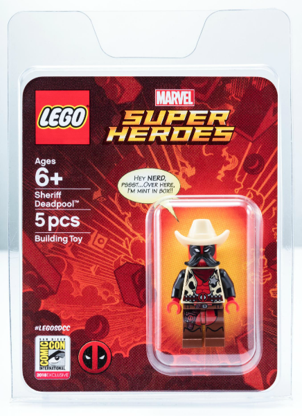LEGO comcon055 Sheriff Deadpool - San Diego Comic-Con 2018 Exclusive blister pack