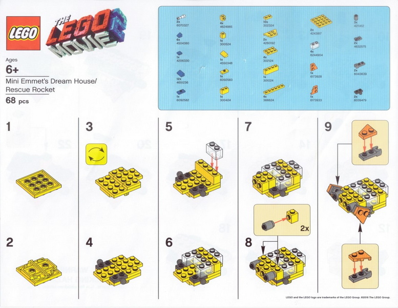 LEGO EMMETHOUSE Barnes & Noble Exclusive Build - Mini Emmet's Dream House / Rescue Rocket