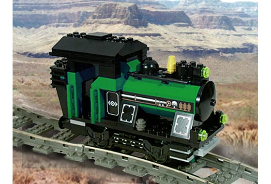 LEGO KT304 Small Train Engine Green