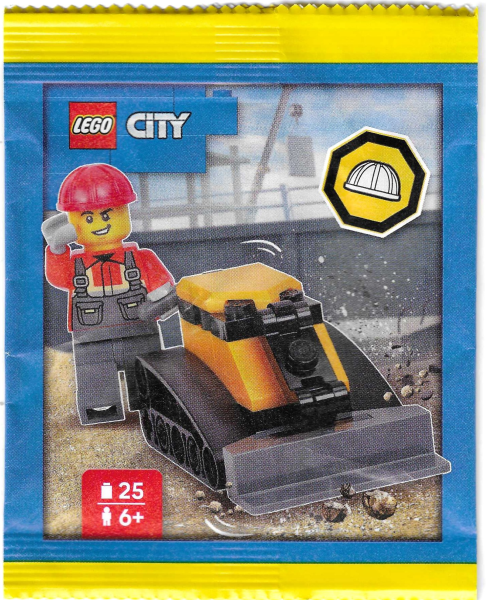 LEGO L0002221 Construction Worker with Bulldozer paper bag