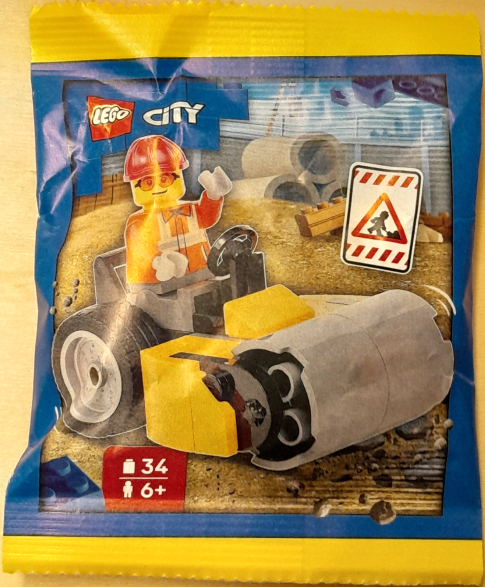LEGO L0002225 Worker with Steamroller paper bag