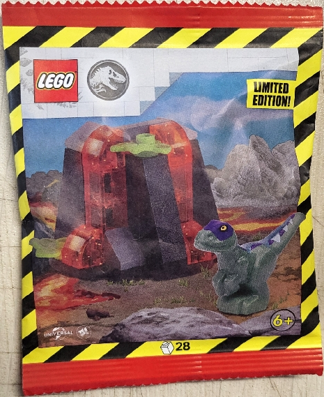 LEGO L0002261 Raptor with Volcano paper bag