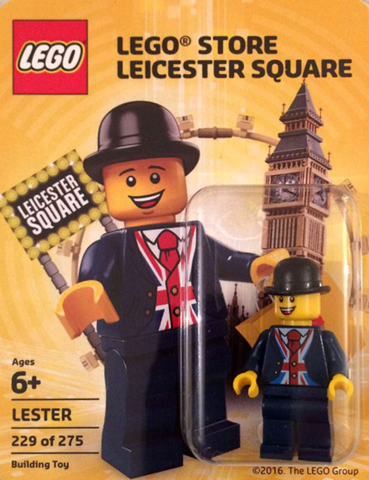 LEGO LESTER Lester - LEGO Store Grand Opening Exclusive Set, Leicester Square, London, UK blister pack