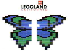 LEGO LLCA32-3 Butterfly - Blue / Green Wings (LEGOLAND California Ambassador Pass Exclusive)