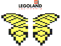 LEGO LLCA32-4 Butterfly - Yellow Wings with Black Stripes (LEGOLAND California Ambassador Pass Exclusive)