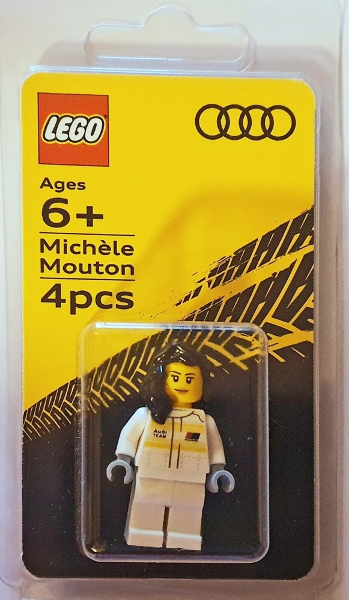 LEGO MMOUTON Michèle Mouton Exclusive Minifigure, 40th Anniversary of the Audi Quattro blister pack
