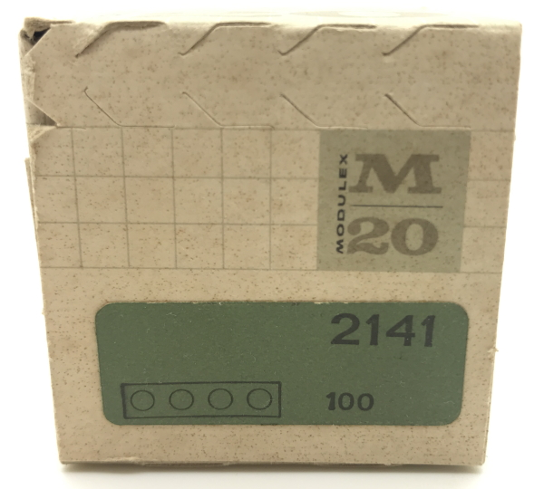 LEGO modu2141 Modulex Brick 1 x 4 (Lego on studs) - Box of 100, Mx Olive Green