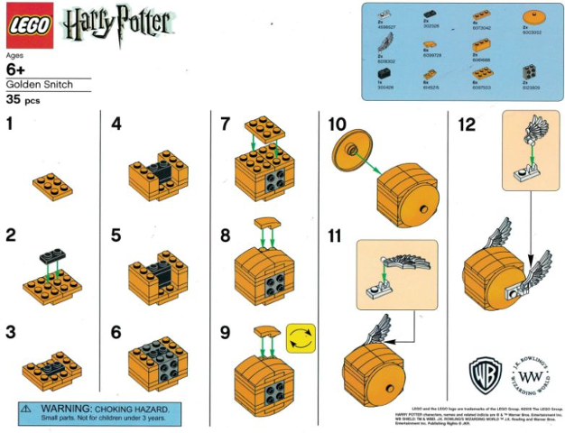 LEGO SNITCH LEGO Brand Store Exclusive Build - Harry Potter Golden Snitch