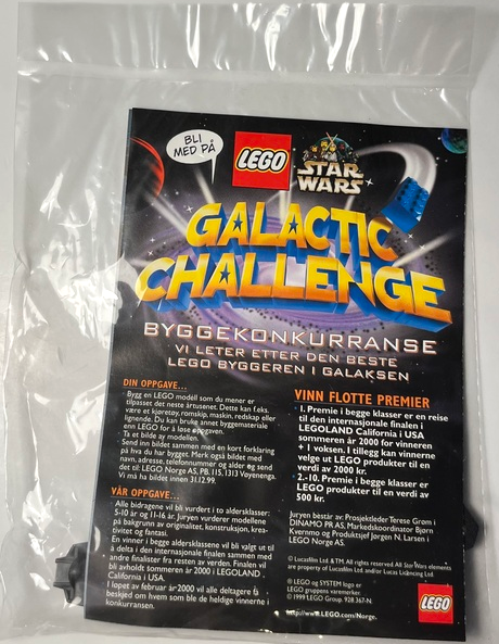 LEGO SWGCNO Star Wars Galactic Challenge Contest Promotional Set (Norwegian Version)