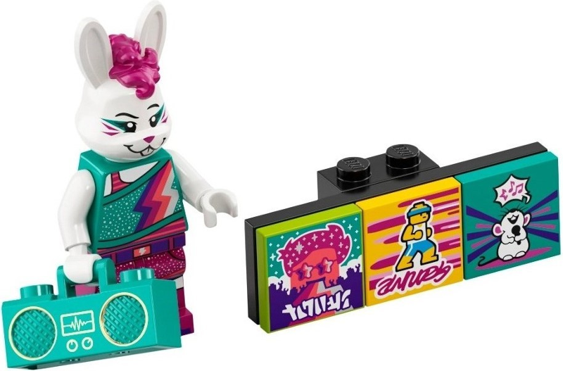 LEGO vidbm01-11 Bunny Dancer, Vidiyo Bandmates, Series 1 (Complete Set with Stand and Accessories)
