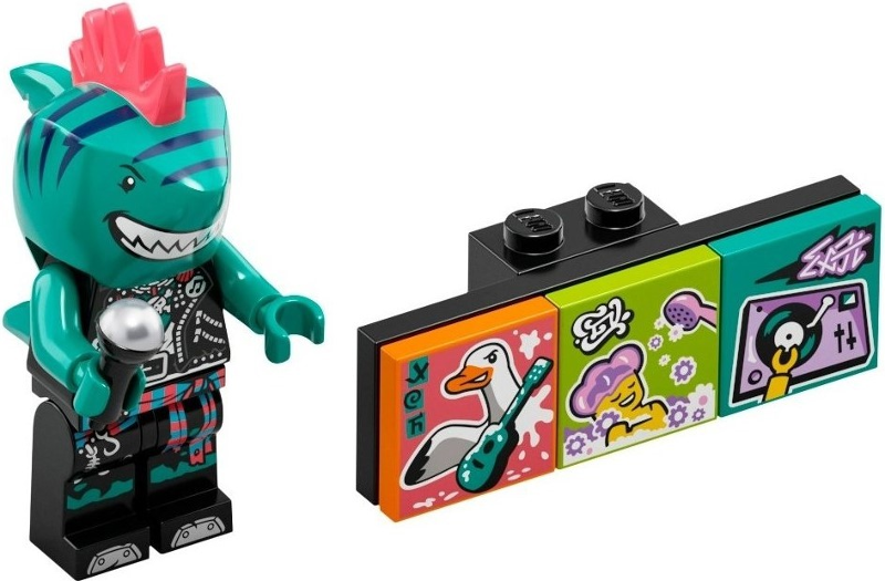 LEGO vidbm01-3 Shark Singer, Vidiyo Bandmates, Series 1 (Complete Set with Stand and Accessories)