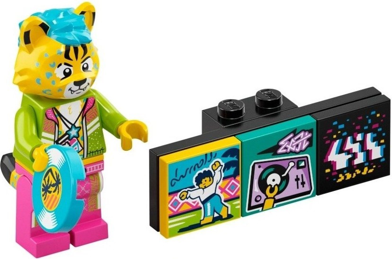 LEGO vidbm01-4 DJ Cheetah, Vidiyo Bandmates, Series 1 (Complete Set with Stand and Accessories)