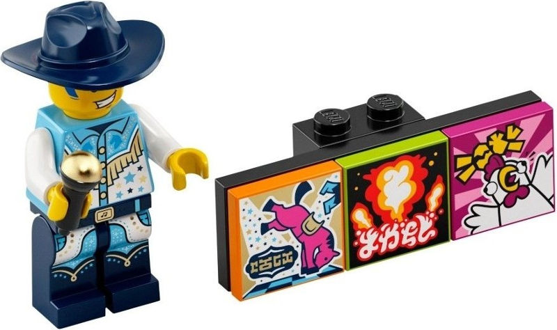 LEGO vidbm01-6 Discowboy, Vidiyo Bandmates, Series 1 (Complete Set with Stand and Accessories)