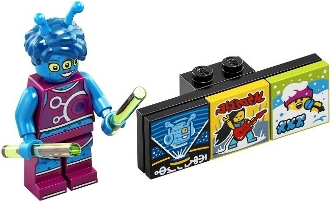 LEGO vidbm02 Alien Dancer, Vidiyo Bandmates, Series 2 (Complete Set with Stand and Accessories)