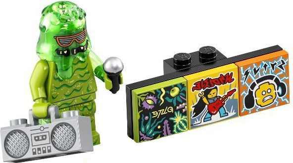 LEGO vidbm02-10 Slime Singer, Vidiyo Bandmates, Series 2 (Complete Set with Stand and Accessories)