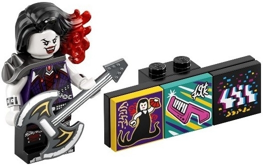 LEGO vidbm02-11 Vampire Bassist, Vidiyo Bandmates, Series 2 (Complete Set with Stand and Accessories)