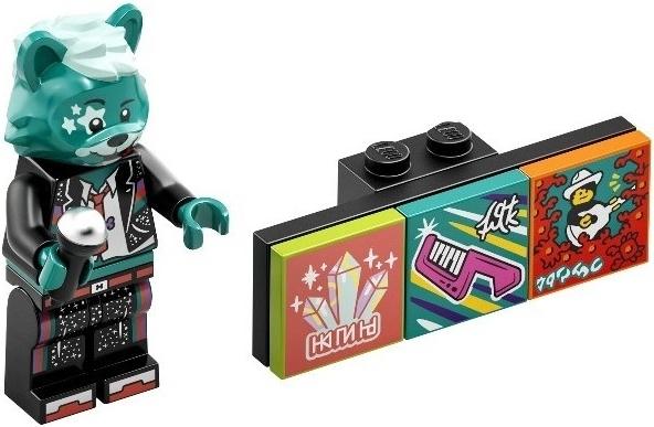 LEGO vidbm02-2 Puppy Singer, Vidiyo Bandmates, Series 2 (Complete Set with Stand and Accessories)