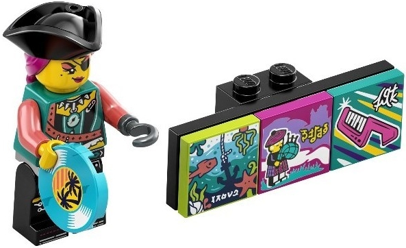 LEGO vidbm02-3 DJ Captain, Vidiyo Bandmates, Series 2 (Complete Set with Stand and Accessories)