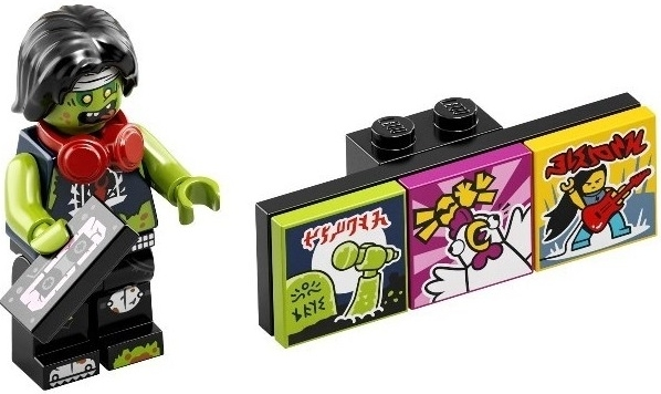 LEGO vidbm02-4 Zombie Dancer, Vidiyo Bandmates, Series 2 (Complete Set with Stand and Accessories)