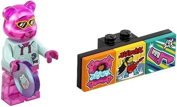 LEGO vidbm02-9 DJ Rasp-Beary, Vidiyo Bandmates, Series 2 (Complete Set with Stand and Accessories)