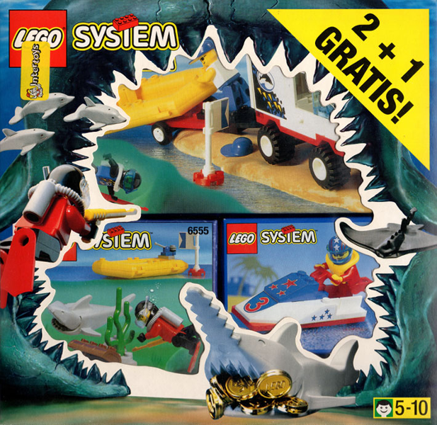LEGO VP30 Town / Divers Bundle Pack, 2 + 1 Gratis! (Sets 6517, 6555, and 6556)