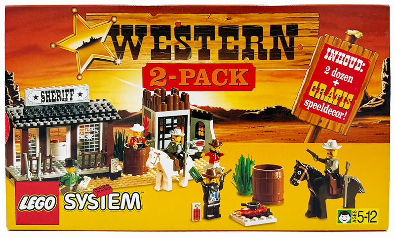 LEGO VP33 Western Bundle Pack (Sets 6712 and 6755 with Cardboard Backdrop and Safe) - Western 2-Pack